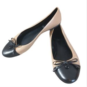 Michael Kors Melody Leather Bow Detail Ballet Flats